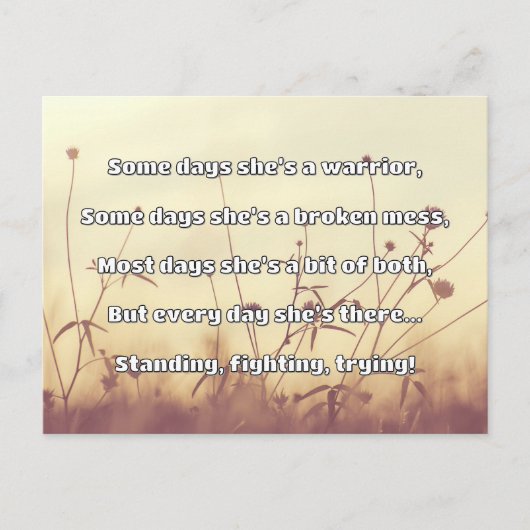 Empath Sterkte Positieve Quote Aanmoediging Briefkaart (Voorkant)