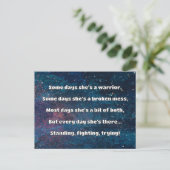 Empath Sterkte Positieve Quote Aanmoediging Briefkaart (Staand voorkant)