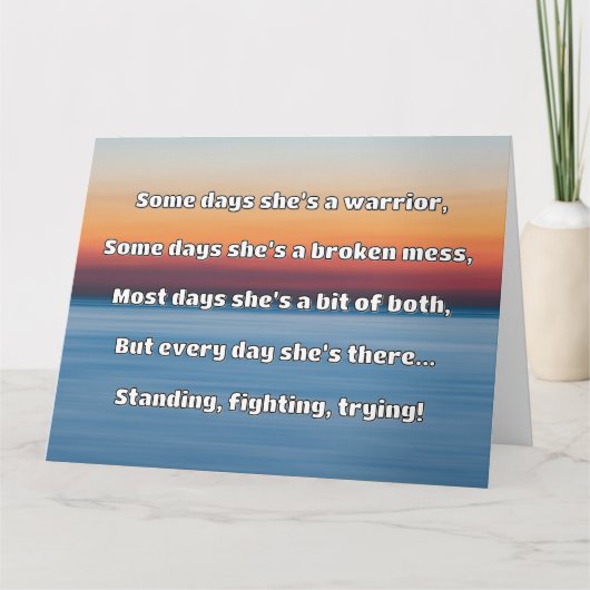 Empath Sterkte Positieve Quote Aanmoediging Kaart (Voorkant)