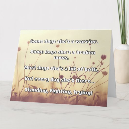Empath Sterkte Positieve Quote Aanmoediging Kaart (Voorkant)