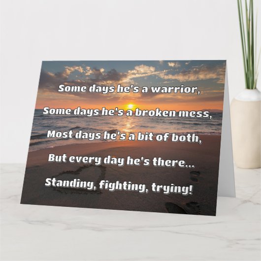 Empath Sterkte Positieve Quote Aanmoediging Kaart (Voorkant)