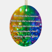 Empath Sterkte Positieve Quote Aanmoediging Keramisch Ornament (Rechts)
