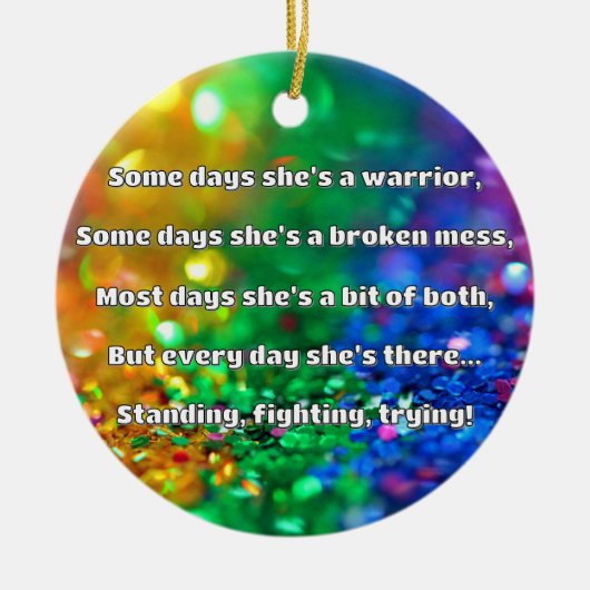 Empath Sterkte Positieve Quote Aanmoediging Keramisch Ornament (Voorkant)