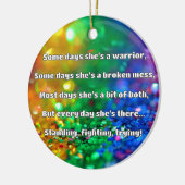 Empath Sterkte Positieve Quote Aanmoediging Keramisch Ornament (Links)