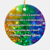 Empath Sterkte Positieve Quote Aanmoediging Keramisch Ornament (Achterkant)