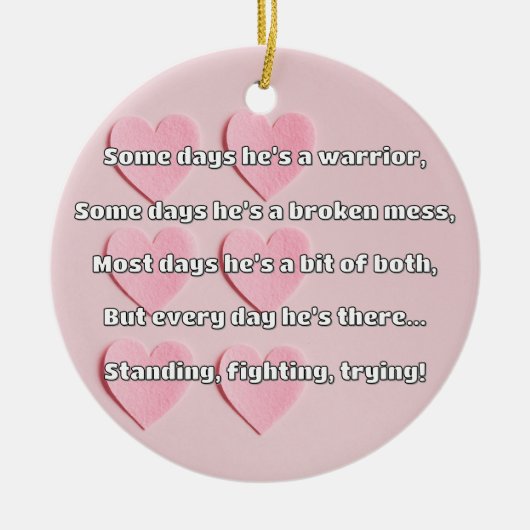 Empath Sterkte Positieve Quote Aanmoediging Keramisch Ornament (Voorkant)