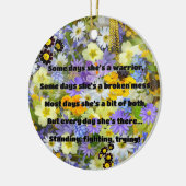 Empath Sterkte Positieve Quote Aanmoediging Keramisch Ornament (Links)