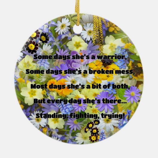 Empath Sterkte Positieve Quote Aanmoediging Keramisch Ornament (Achterkant)