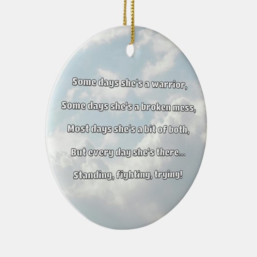 Empath Sterkte Positieve Quote Aanmoediging Keramisch Ornament (Rechts)