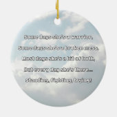 Empath Sterkte Positieve Quote Aanmoediging Keramisch Ornament (Achterkant)