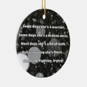 Empath Sterkte Positieve Quote Aanmoediging Keramisch Ornament (Rechts)