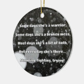 Empath Sterkte Positieve Quote Aanmoediging Keramisch Ornament (Links)