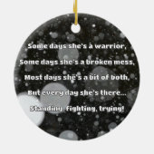 Empath Sterkte Positieve Quote Aanmoediging Keramisch Ornament (Achterkant)