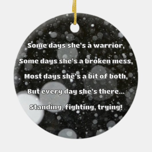 Empath Sterkte Positieve Quote Aanmoediging Keramisch Ornament (Achterkant)