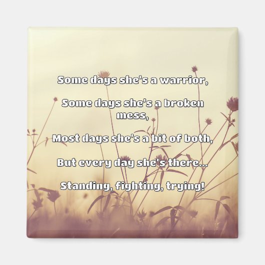 Empath Sterkte Positieve Quote Aanmoediging Magneet (Voorkant)