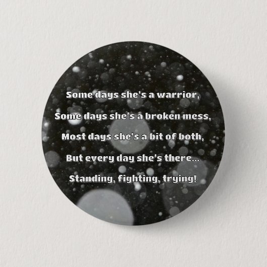 Empath Sterkte Positieve Quote Aanmoediging Ronde Button 5,7 Cm (Voorkant)