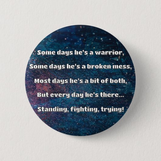 Empath Sterkte Positieve Quote Aanmoediging Ronde Button 5,7 Cm (Voorkant)