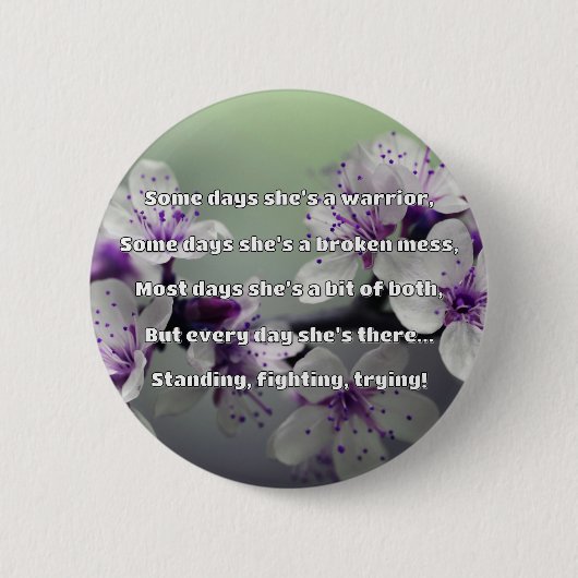 Empath Sterkte Positieve Quote Aanmoediging Ronde Button 5,7 Cm (Voorkant)