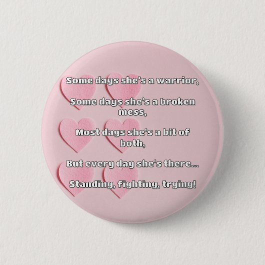 Empath Sterkte Positieve Quote Aanmoediging Ronde Button 5,7 Cm (Voorkant)