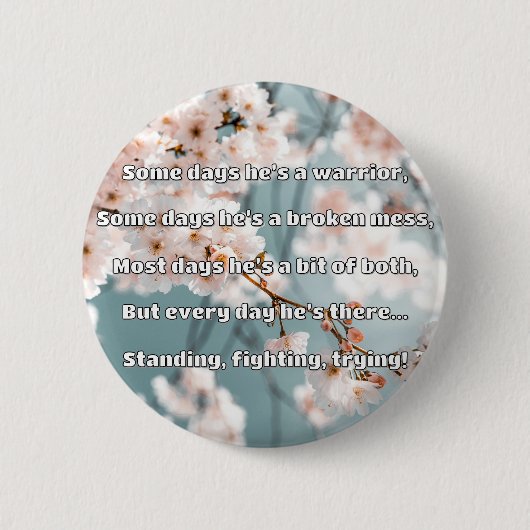 Empath Sterkte Positieve Quote Aanmoediging Ronde Button 5,7 Cm (Voorkant)