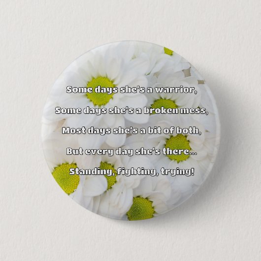 Empath Sterkte Positieve Quote Aanmoediging Ronde Button 5,7 Cm (Voorkant)
