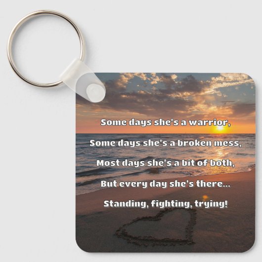 Empath Sterkte Positieve Quote Aanmoediging Sleutelhanger (Voorkant)