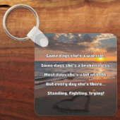 Empath Sterkte Positieve Quote Aanmoediging Sleutelhanger (Voorkant)