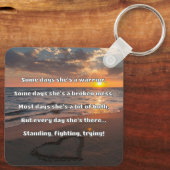 Empath Sterkte Positieve Quote Aanmoediging Sleutelhanger (Achterkant)