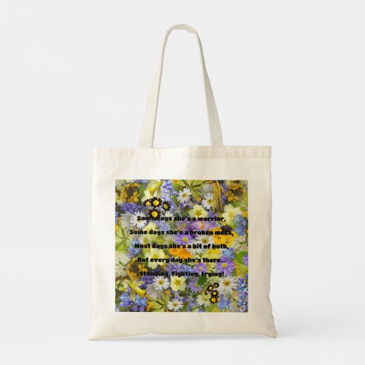 Empath Sterkte Positieve Quote Aanmoediging Tote Bag (Achterkant)