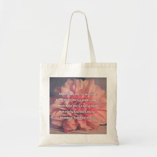 Empath Sterkte Positieve Quote Aanmoediging Tote Bag (Voorkant)