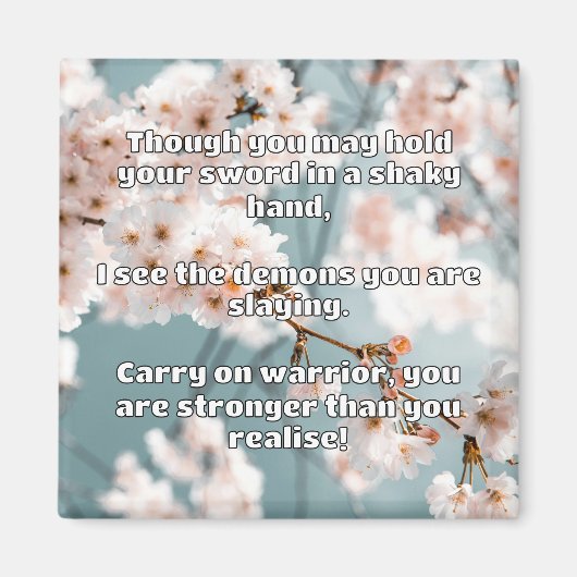 Empath Warrior Positieve Aanmoediging Quote Magneet (Voorkant)