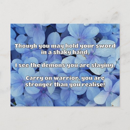 Empath Warrior Positieve Quote Aanmoediging Briefkaart (Voorkant)