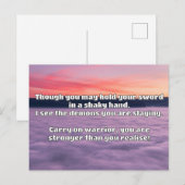 Empath Warrior Positieve Quote Aanmoediging Briefkaart (Voorkant / Achterkant)