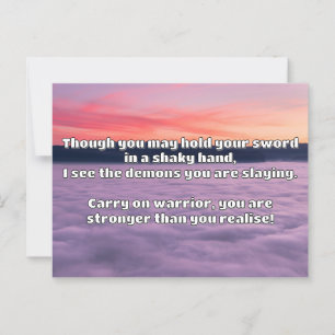 Empath Warrior Positieve Quote Aanmoediging Briefkaart