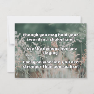 Empath Warrior Positieve Quote Aanmoediging Briefkaart