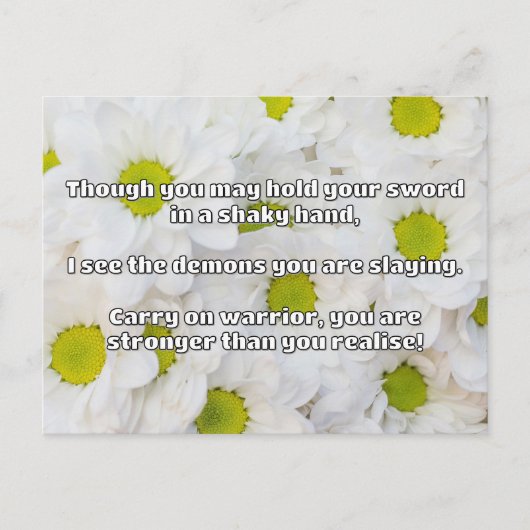 Empath Warrior Positieve Quote Aanmoediging Briefkaart (Voorkant)