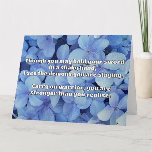 Empath Warrior Positieve Quote Aanmoediging Kaart (Voorkant)