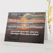 Empath Warrior Positieve Quote Aanmoediging Kaart (Gele Bloem)