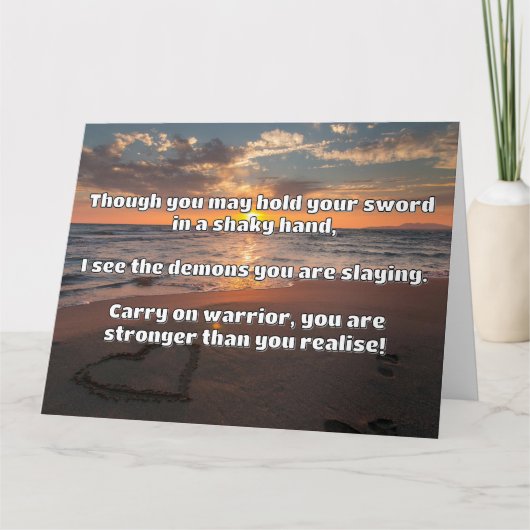 Empath Warrior Positieve Quote Aanmoediging Kaart (Voorkant)