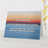 Empath Warrior Positieve Quote Aanmoediging Kaart (Gele Bloem)