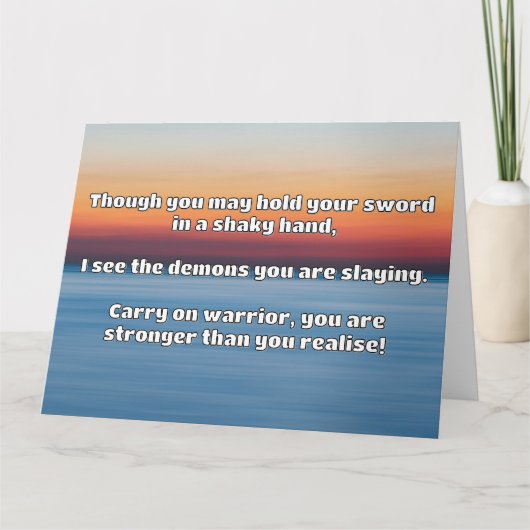 Empath Warrior Positieve Quote Aanmoediging Kaart (Voorkant)
