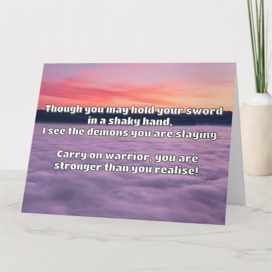 Empath Warrior Positieve Quote Aanmoediging Kaart (Voorkant)