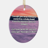 Empath Warrior Positieve Quote Aanmoediging Keramisch Ornament (Rechts)