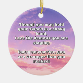 Empath Warrior Positieve Quote Aanmoediging Keramisch Ornament