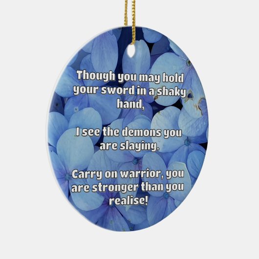 Empath Warrior Positieve Quote Aanmoediging Keramisch Ornament (Rechts)