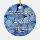 Empath Warrior Positieve Quote Aanmoediging Keramisch Ornament (Voorkant)