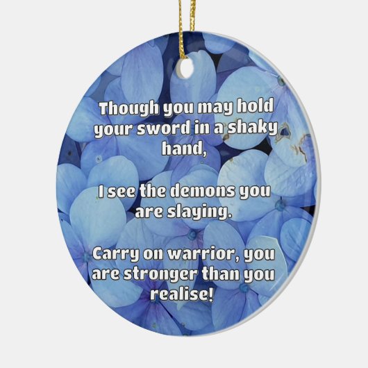 Empath Warrior Positieve Quote Aanmoediging Keramisch Ornament (Links)