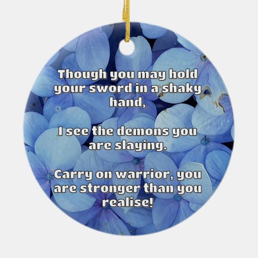 Empath Warrior Positieve Quote Aanmoediging Keramisch Ornament (Achterkant)