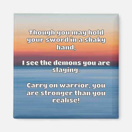 Empath Warrior Positieve Quote Aanmoediging Magneet (Voorkant)
