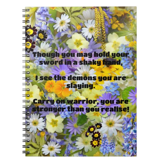Empath Warrior Positieve Quote Aanmoediging Notitieboek (Voorkant)